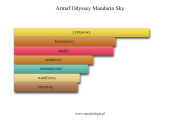 Armaf Odyssey Mandarin Sky – akordy zapachowe męskich perfum arabskich (EDP): cytrusowy, karmelowy, słodki, ambrowy, aromatyczny, waniliowy, drzewny