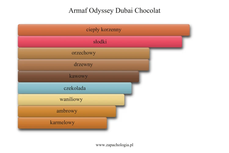 Armaf Odyssey Dubai Chocolat - akordy zapachowe