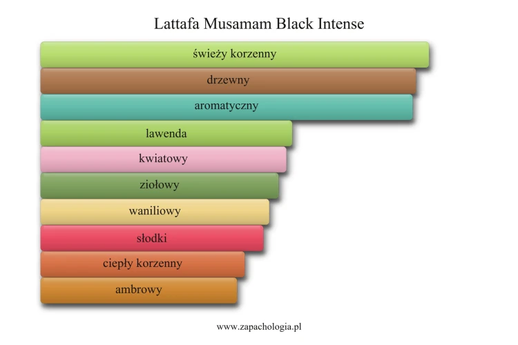 Lattafa Musamam Black Intense - akordy zapachowe