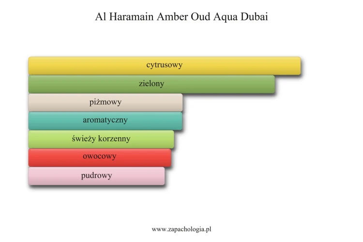 Al Haramain Amber Oud Aqua Dubai - akordy zapachowe