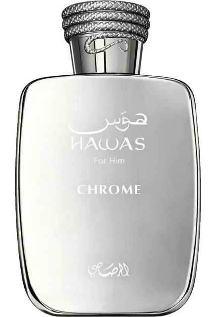 Rasasi Hawas Chrome - srebrny flakon perfum męskich