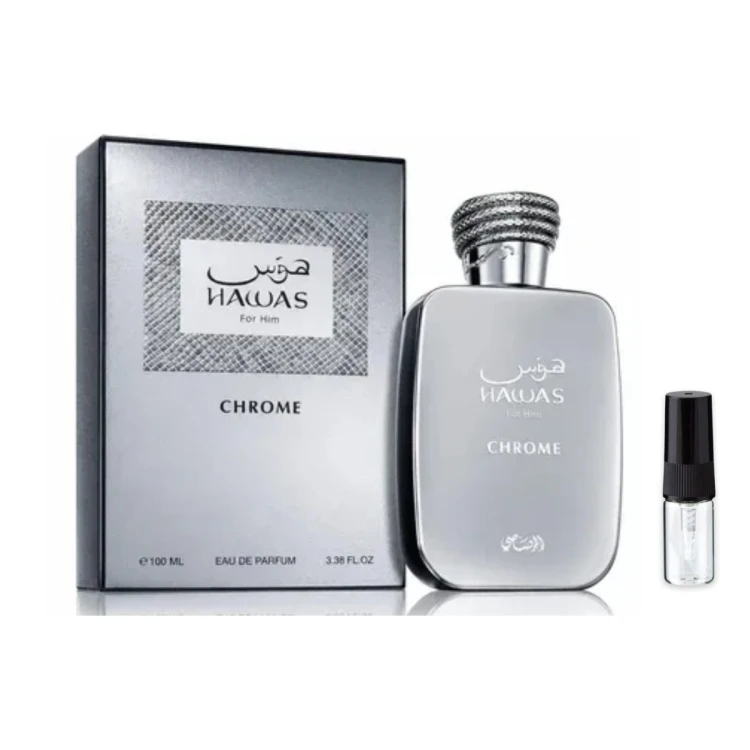 Rasasi Hawas Chrome - odlewka perfum męskich 1-30 ml, pudełko, flakon i dekant