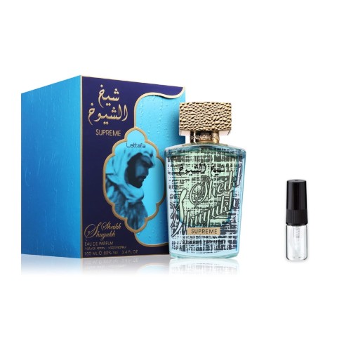 Lattafa Sheikh Al Shuyukh Supreme – odlewka perfum EDP unisex z atomizerem