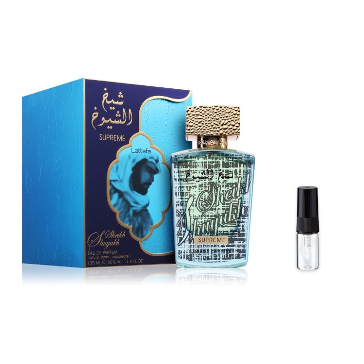 Lattafa Sheikh Al Shuyukh Supreme – odlewka perfum EDP unisex z atomizerem