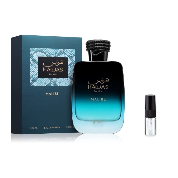 Rasasi Hawas Malibu – odlewka perfum EDP unisex z atomizerem