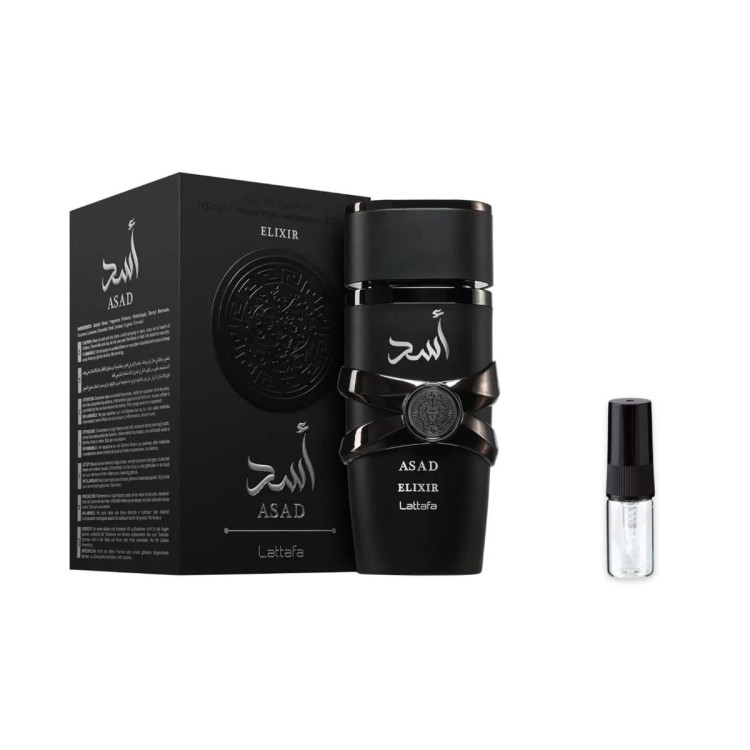 Lattafa Asad Elixir – odlewka perfum EDP męski z atomizerem