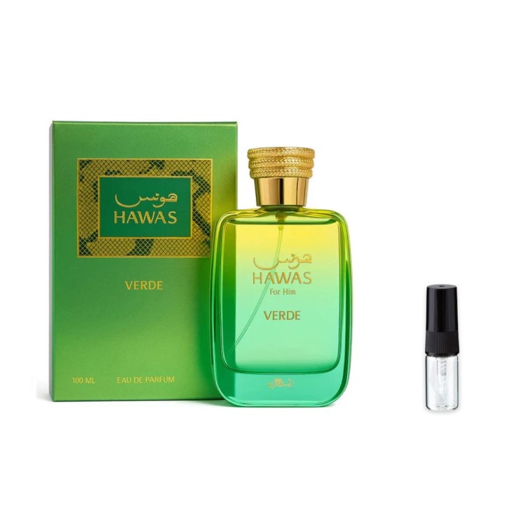 Rasasi Hawas Verde – odlewka perfum (EDP) unisex z atomizerem