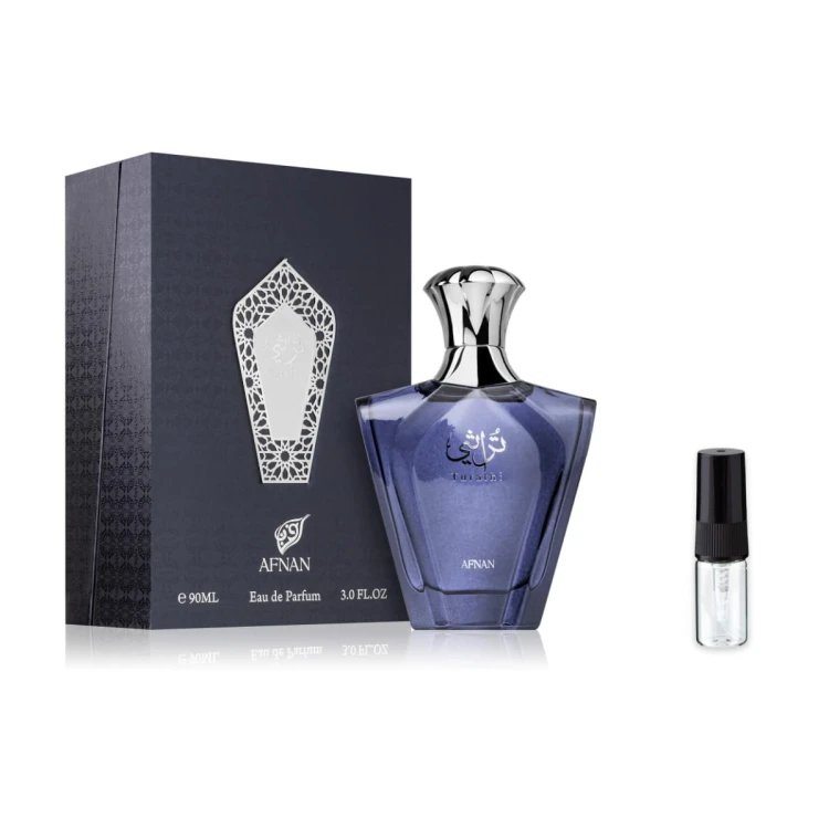 Afnan Turathi Blue – odlewka perfum (EDP) unisex z atomizerem