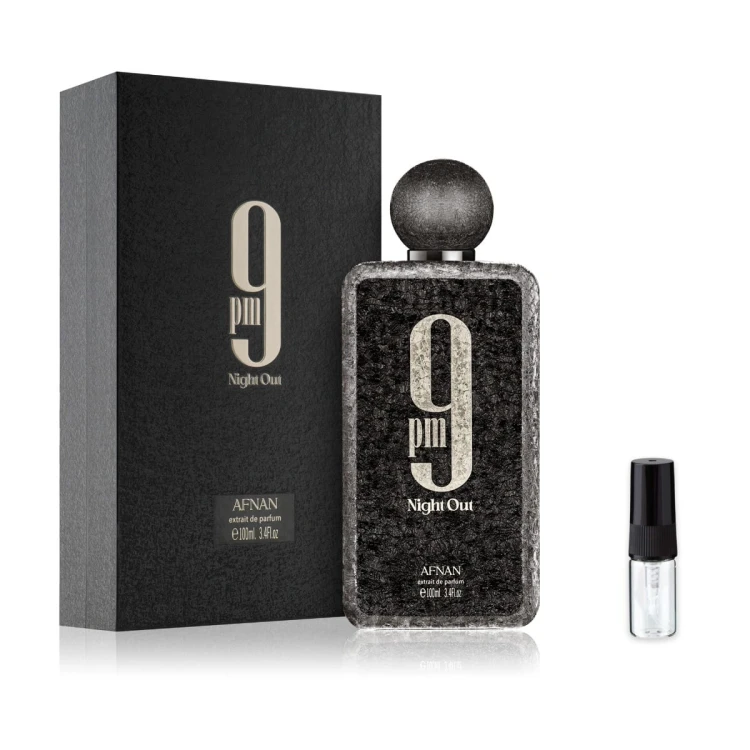 Afnan 9 PM Night Out – odlewka perfum Extrait unisex z atomizerem