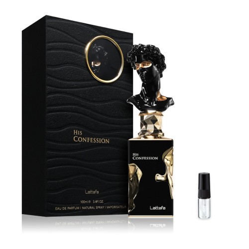 Lattafa His Confession – odlewka perfum EDP męski z atomizerem